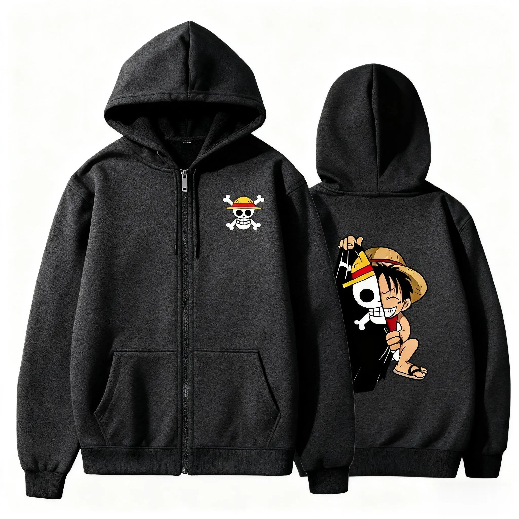 Winter Clothing Japan - Bluza z kapturem na zamek błyskawiczny