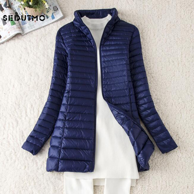 Puffer Jacket Women Down - SEDUTMO zimowe długie damskie puchowe kurtki