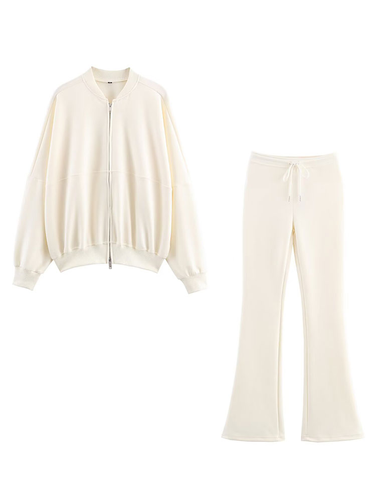 Winter Clothing Pk - Eleganckie damskie komplety: spodnie z rozszerzanymi