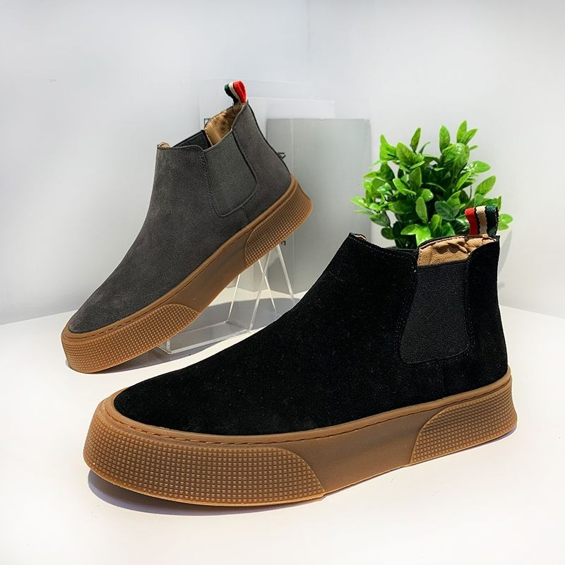 Winter Clothing Korea - Nowe męskie botki Chelsea z wysoką