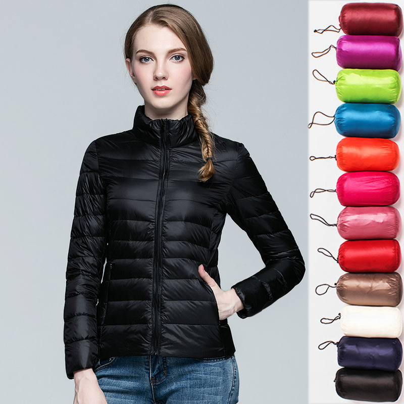 Puffer Jacket Women Down - Damska Krótka Kurtka Puchowa 2025 Nowa