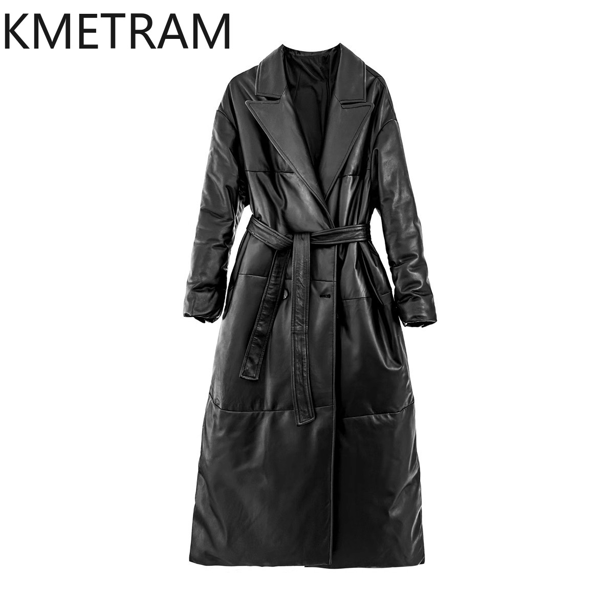 Puffer Jacket Women Down - Biała kurtka puchowa z prawdziwej skóry