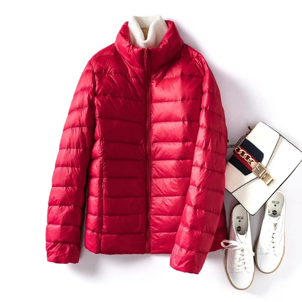 Puffer Jacket Women Down - Ultralekki, pakowany wiosenny płaszcz puchowy Damska