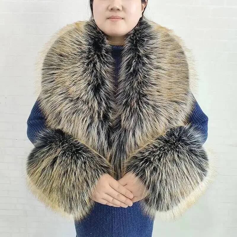 Duży szal damski z imitacji fu – Winter Clothing Pk recenzja i cena
