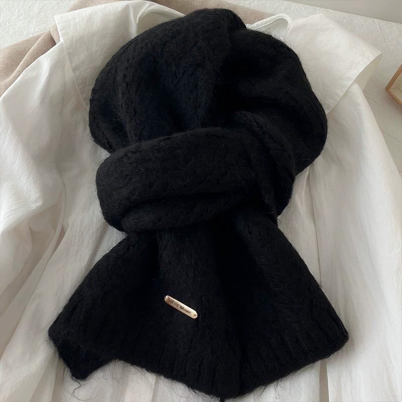 Damski zimowy szal w jednolity – Winter Clothing Korea recenzja i cena