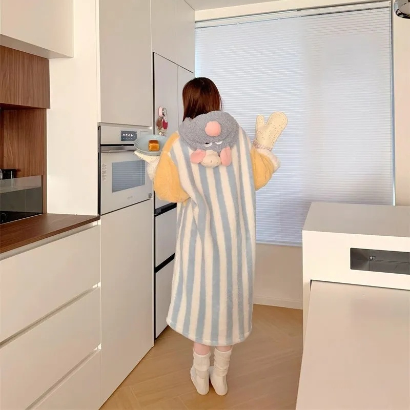 Szlafrok damski z kapturem, oc – Winter Clothing Cute recenzja i cena