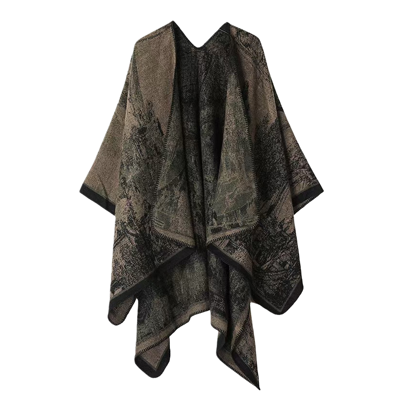 Dzianinowy szal damski z nadru – Winter Clothing Ideas recenzja i cena