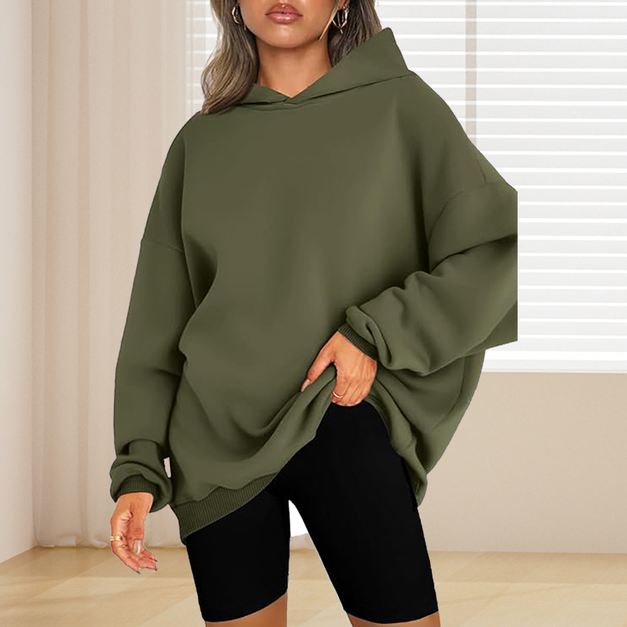 Bluza z kapturem w jednolitym  – Winter Clothing Color recenzja i cena