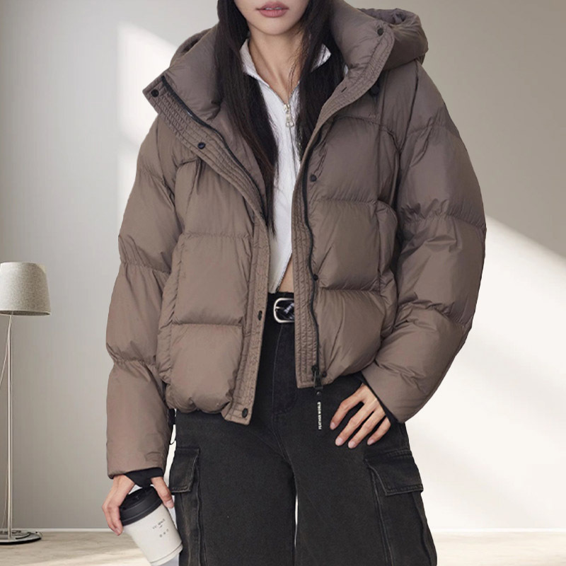 Damska krótka kurtka puchowa z – Puffer Jacket Women Down recenzja i cena