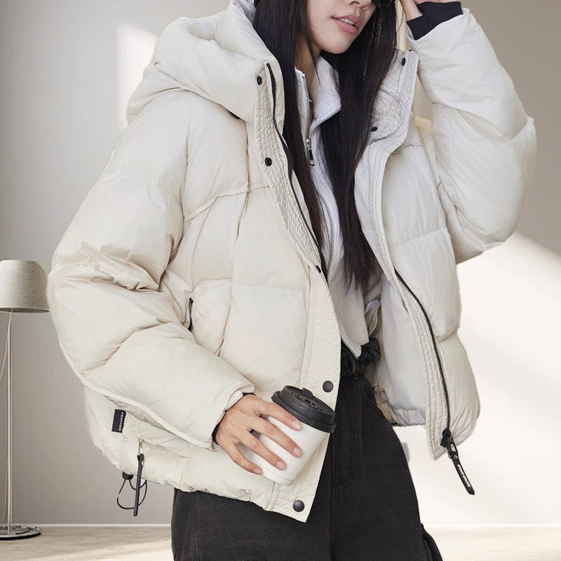 Damska krótka kurtka puchowa z – Puffer Jacket Women Down recenzja i cena