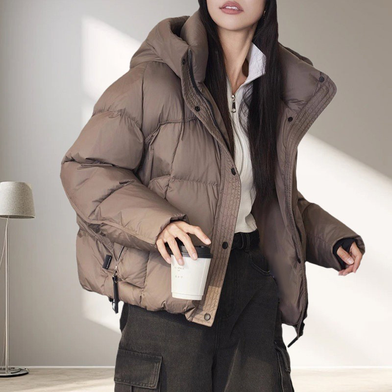 Damska krótka kurtka puchowa z – Puffer Jacket Women Down recenzja i cena