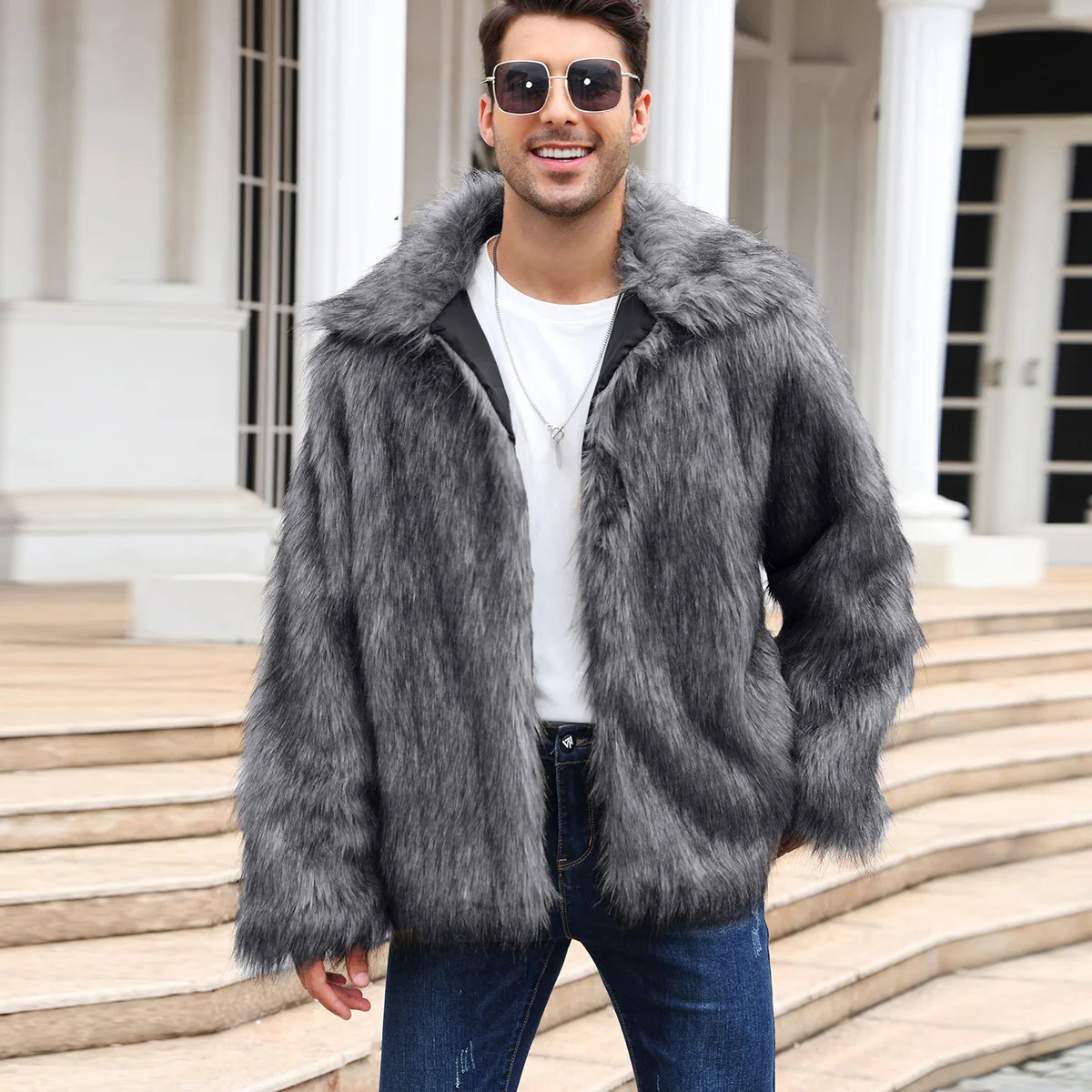 Mężczyźni Kurtka ze sztucznego – Winter Clothing Cute recenzja i cena